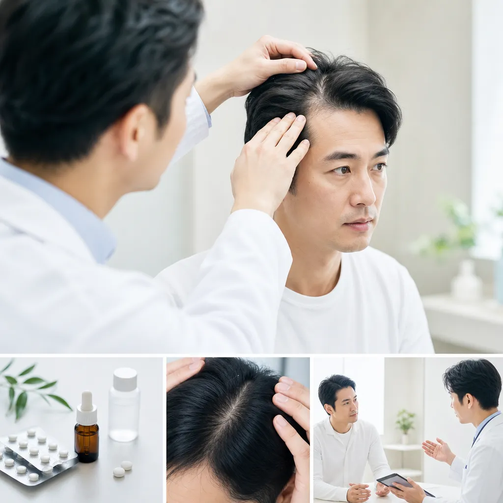 AGA治療について医師と相談する患者のイメージ写真